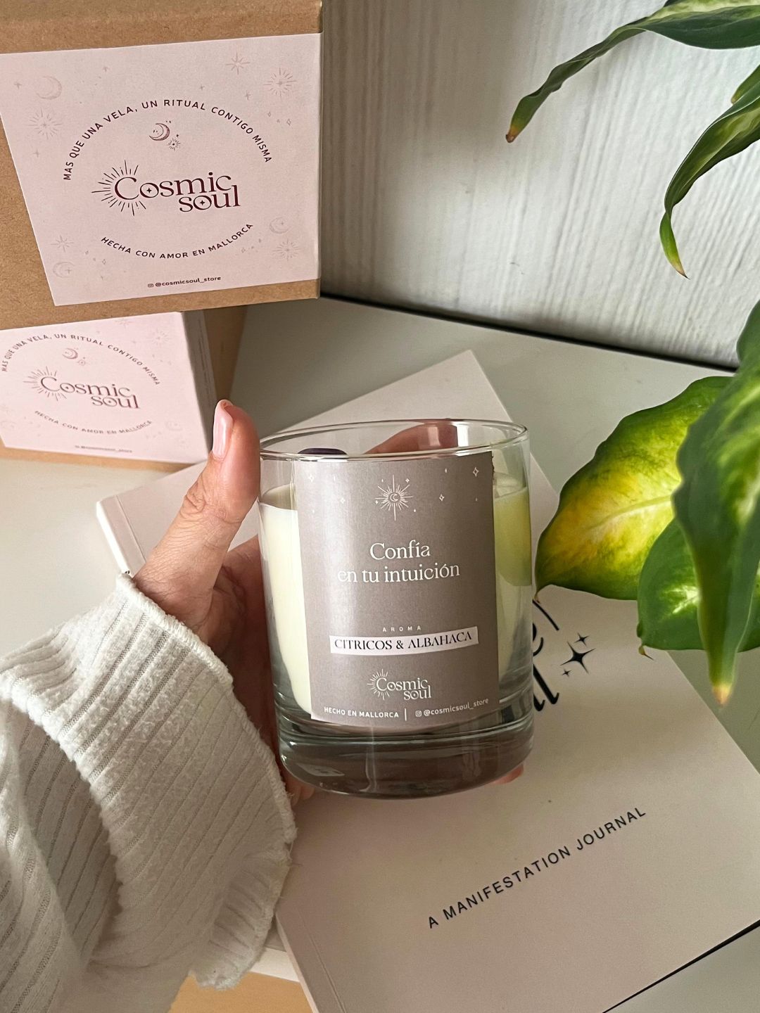 Vela Manifiéstalo Cristal | Cítricos & Albahaca