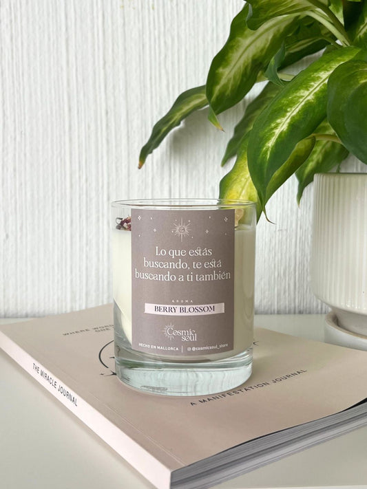 Vela Manifiéstalo Cristal | Berry Blossom