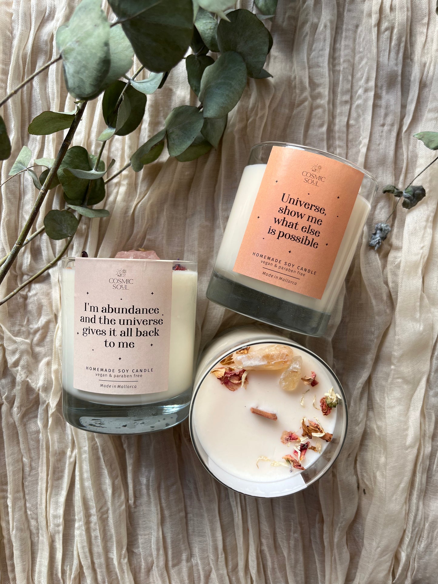 Vela Manifiéstalo vidrio | Peonia Rosa