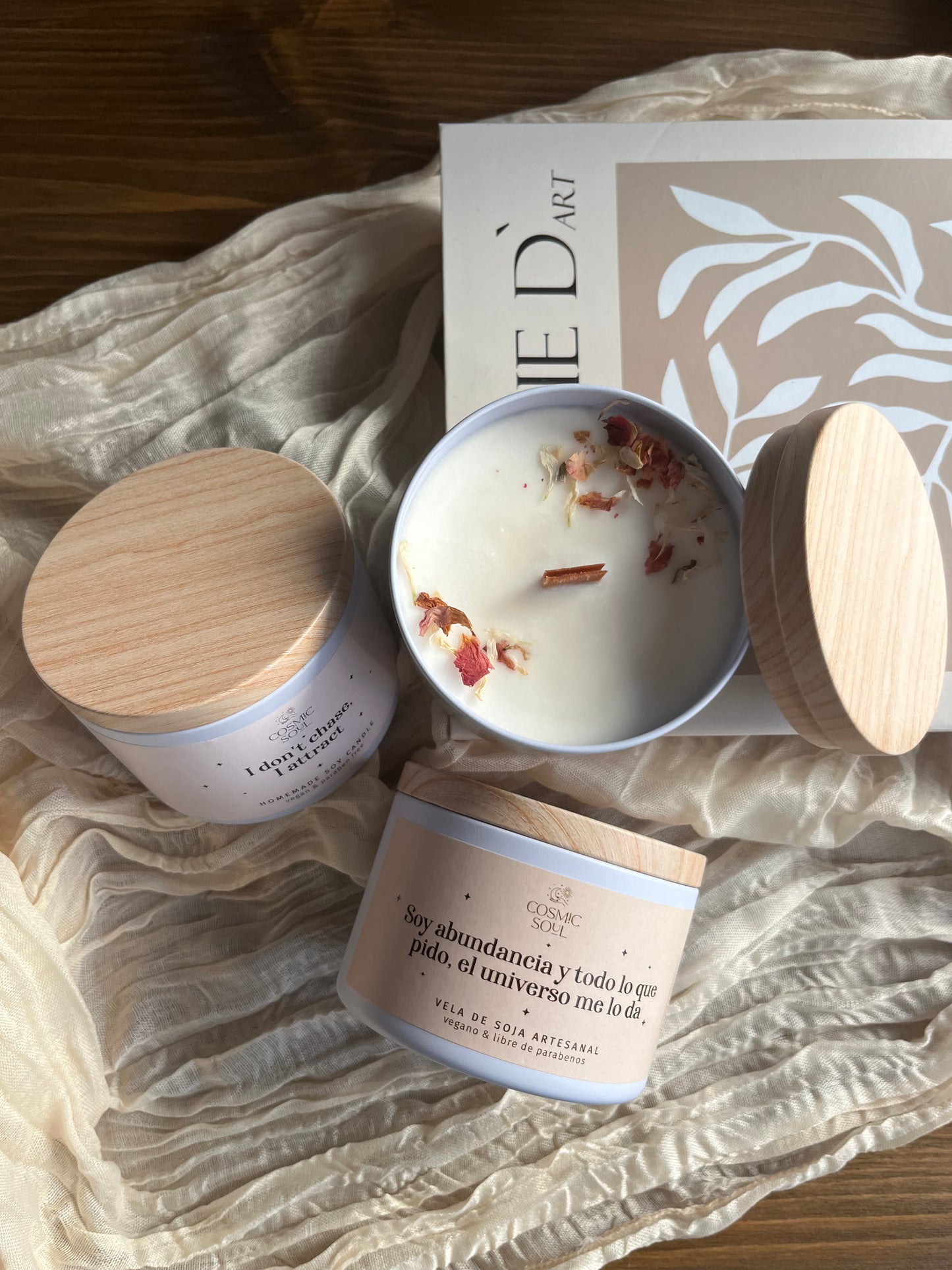 Vela Manifiéstalo Lata de aluminio | Peonia Rosa